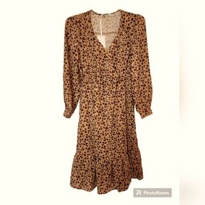 GRACE KARIN SIZE L midi dress with heart's. Gentle elastic waistband.